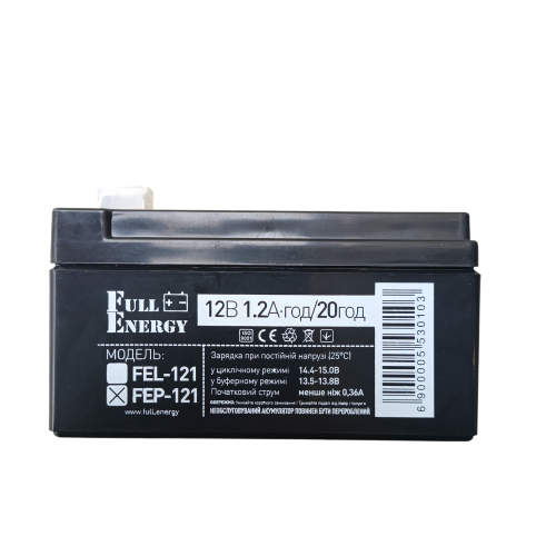 Акумулятор 12V 1,2 Ah FEP-121